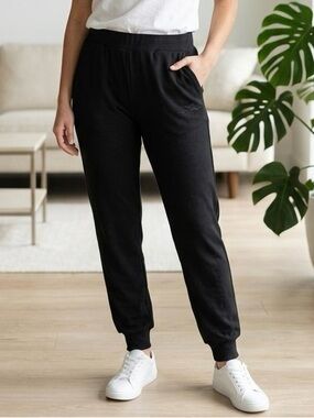 Lazypants Lightweight Knit Joggers Black  NWOT
